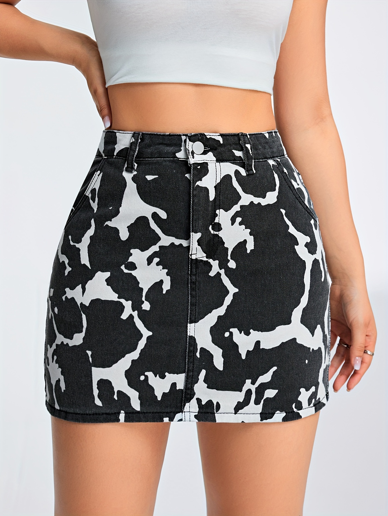 Cow print skirt 60 best sale