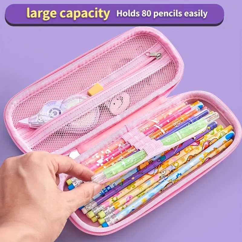 2 Layer Large Capacity EVA Zipper Pencil Box