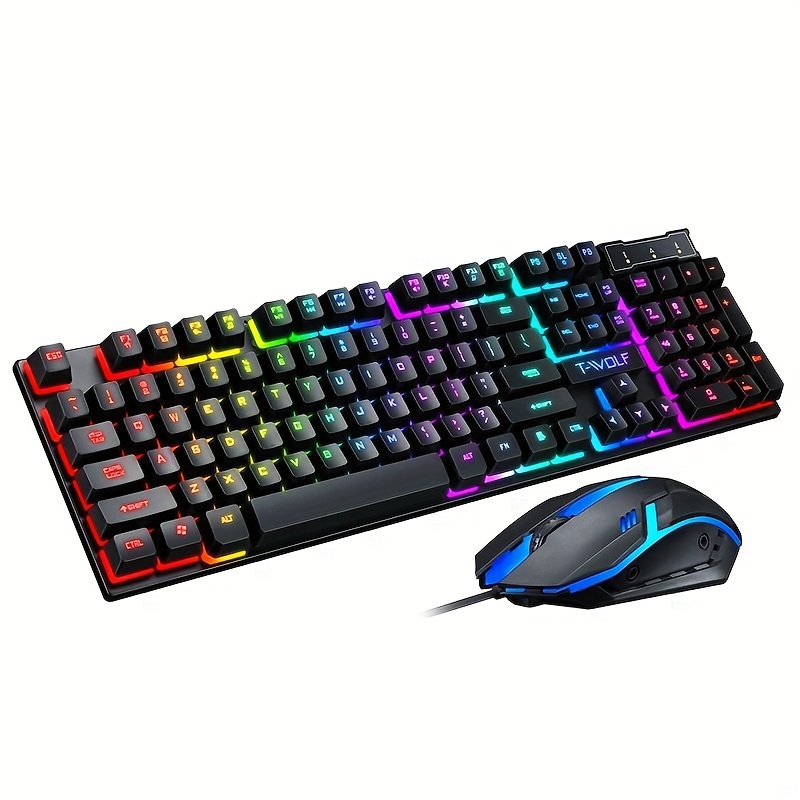 Wired Rgb Backlit Gaming Keyboard And Mouse Combo Gaming - Temu Chile