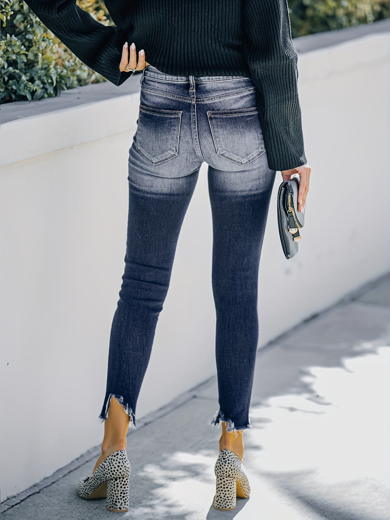 Cropped ripped store skinny jeans