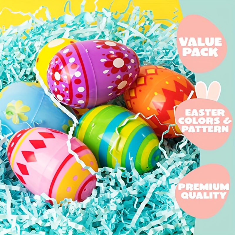 Huevos De Pascua De Plástico (50 Por Pedido), Colores Surtid