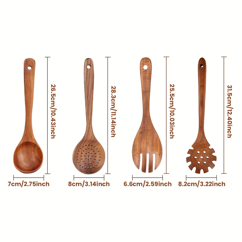 Premium Kitchen Utensils Set - Includes Ladle, Spoon, Slotted Spoons,  Spatula, Slotted Turner, Spaghetti Server - Durable Pc Plastic - Perfect  For Home Cooking And Entertaining - Temu