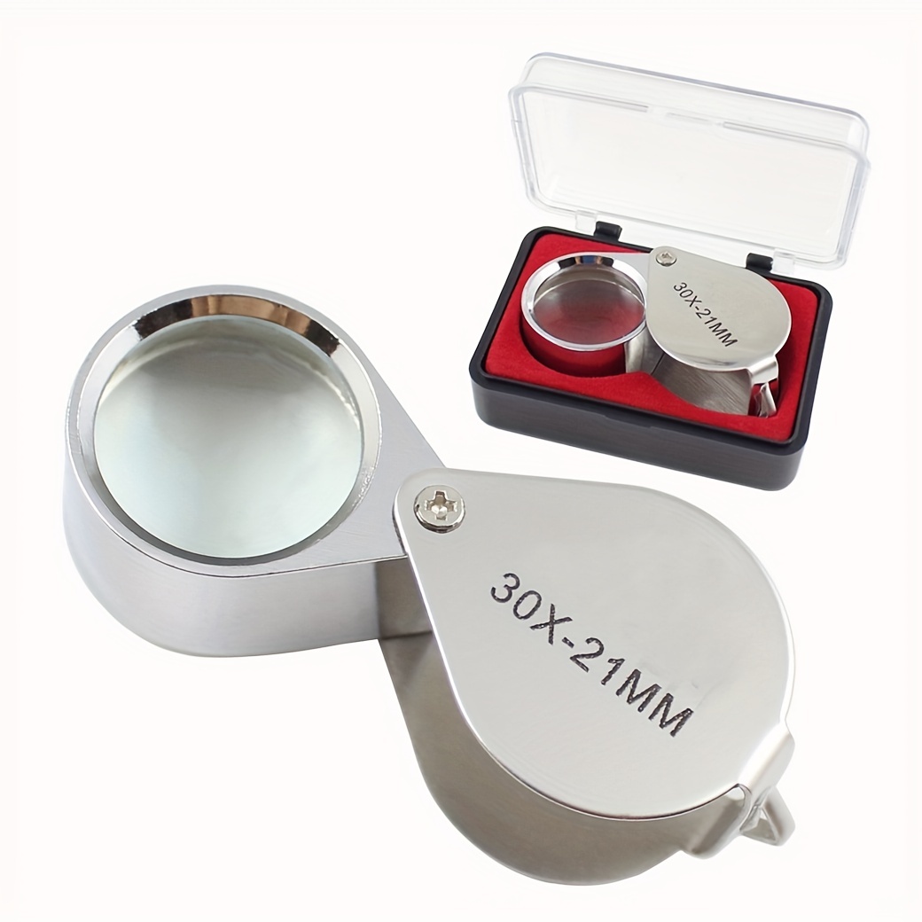 (2) 10X Jewelers Loupe Magnifier Pocket Magnifying Glass Jewelry Eye Loop  Coin