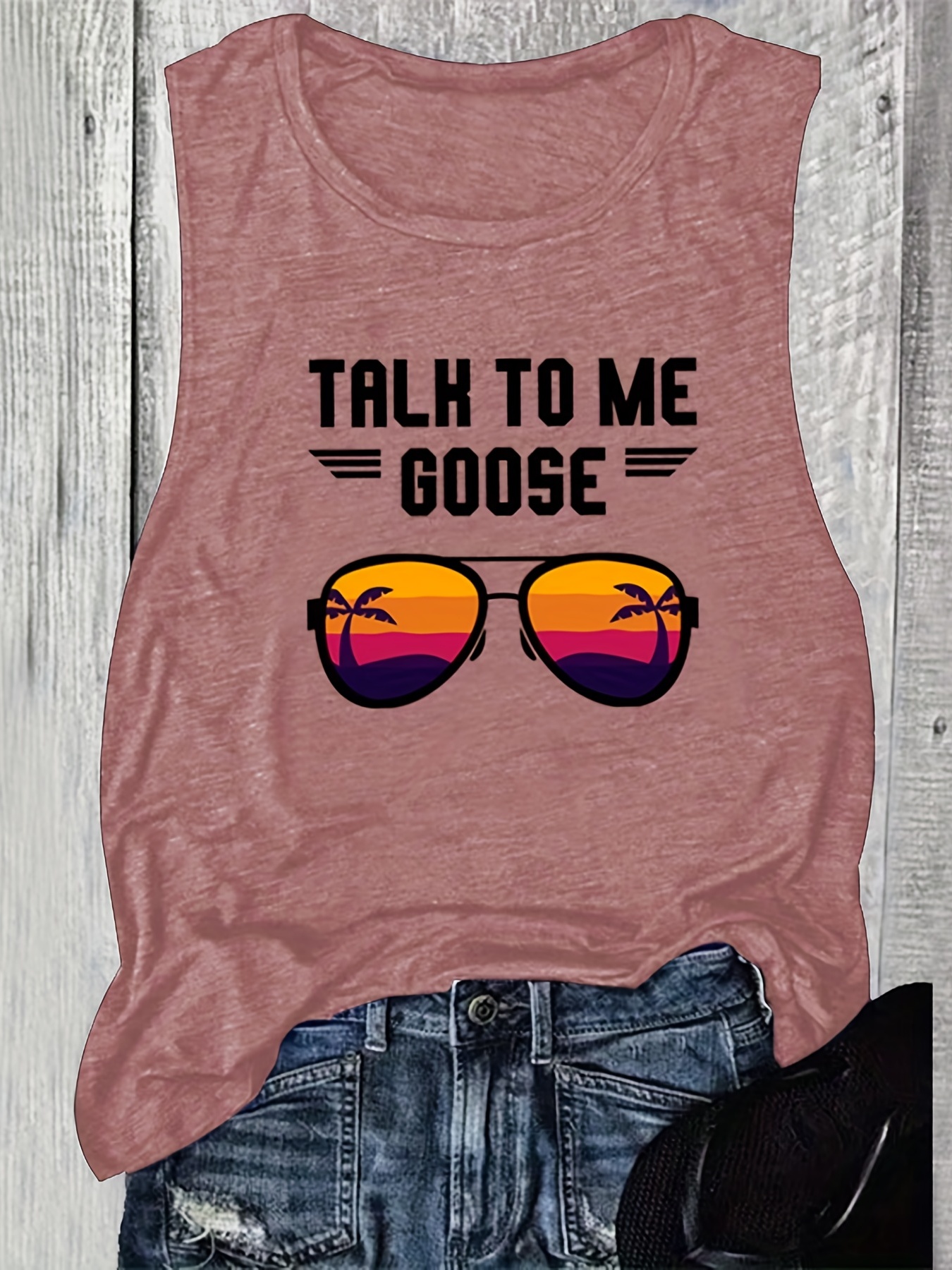 Talk to Me Goose T Shirt Women Sunglasses Air Graphic Tees Tops Short  Sleeve T-Shirt Vacation Novelty T-Shirts