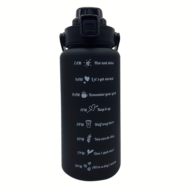 Motivational Water Bottle With Straw Time Marker Large - Temu