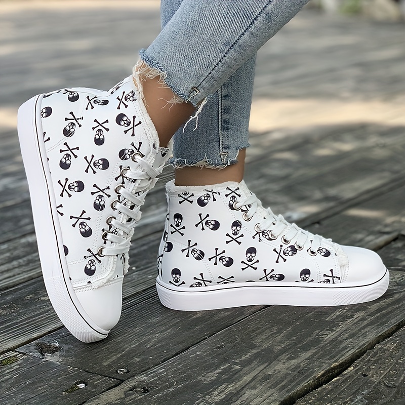 Women's Halloween Print Sock Sneakers Comfort Lace Low Top - Temu