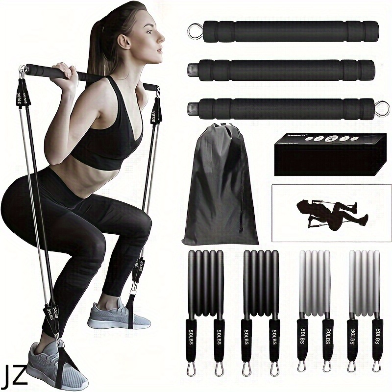 Kit de barra de Pilates con banda de resistencia portátil, equipo