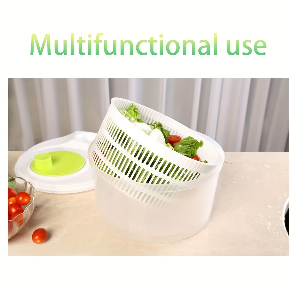 Salad Spinner With Storage Lid, Drain, And Colander, Quick And Easy  Multi-use Lettuce Spinner, Vegetable Dryer, Fruit Washer, Pasta And Fries  Spinner - Temu