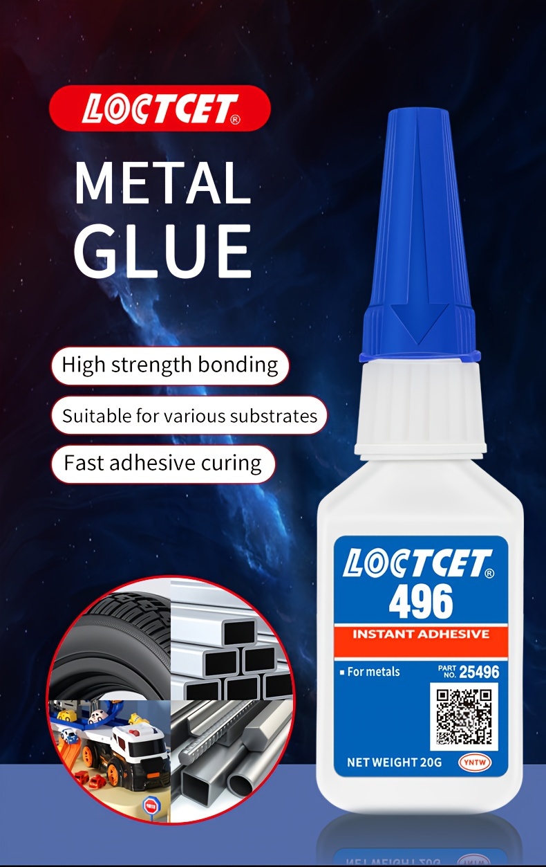 1pc 496 High Strength Adhesive Metal Adhesive Suitable For Various  Substrates Stainless Steel Alloy, Rapid Curing Instant Drying Adhesive For  Rubber P