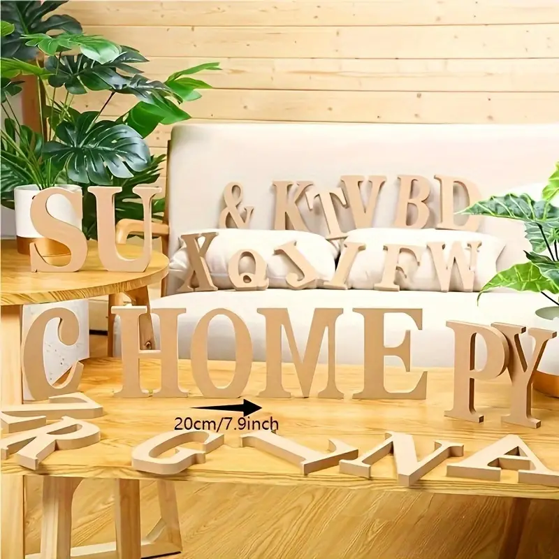 Wood Letters Wooden Letters Decorative Wooden - Temu