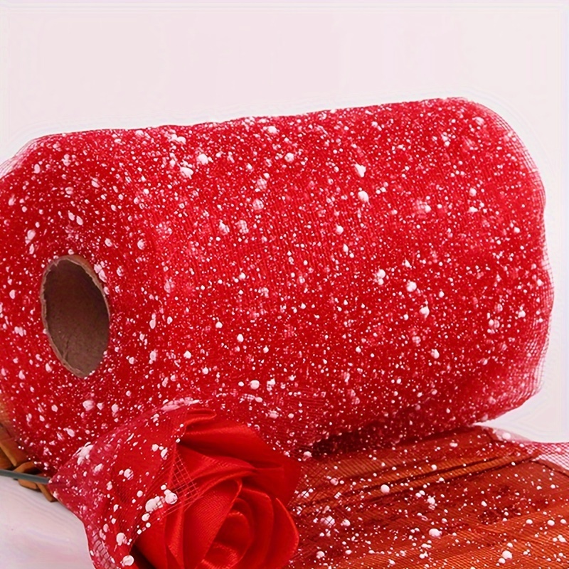 Magical Glitter Red Flowers Wrapping Paper · Creative Fabrica