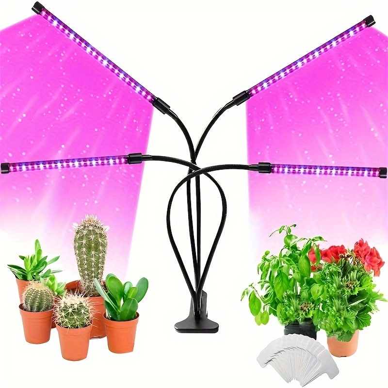 Plein-spectre 72 LED Lampe pour plantes, Lampe de culture avec prise  européenne et minuterie automatique 3/9/12, 10 Niveaux de luminosité et 3  modes d'éclairage réglables, 12-59 inch de hauteur(1PCS) : : Jardin