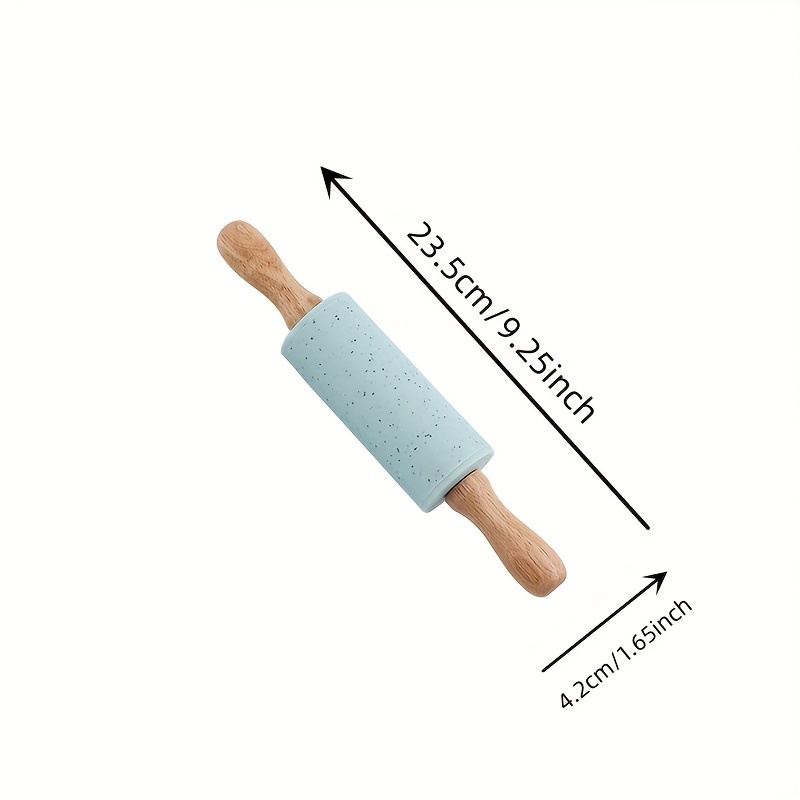 Wooden Handle Silicone Rolling Pin Non stick Pastry - Temu