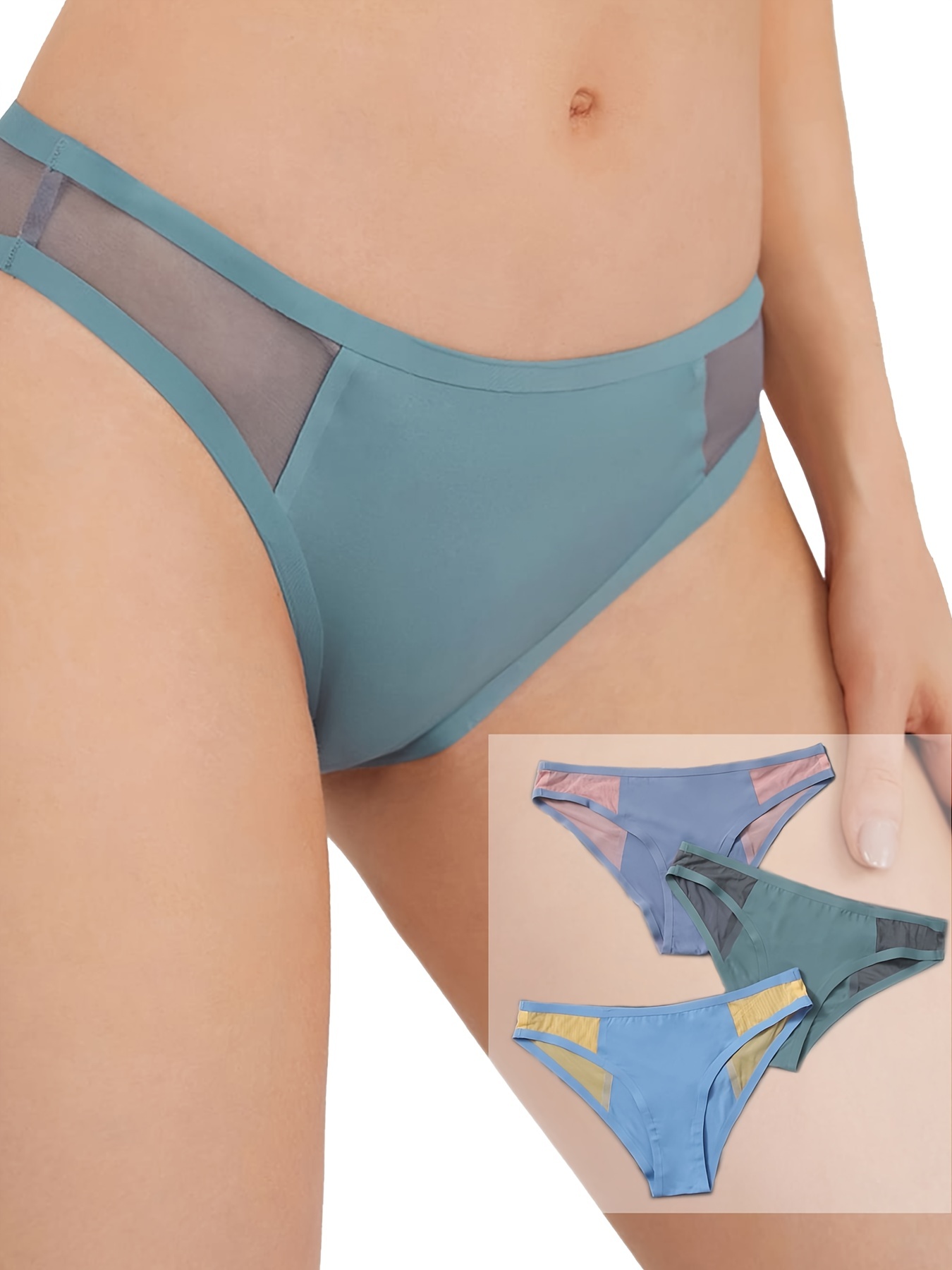 Women's Skin friendly Seamless Low Waist Cheeky Panties - Temu