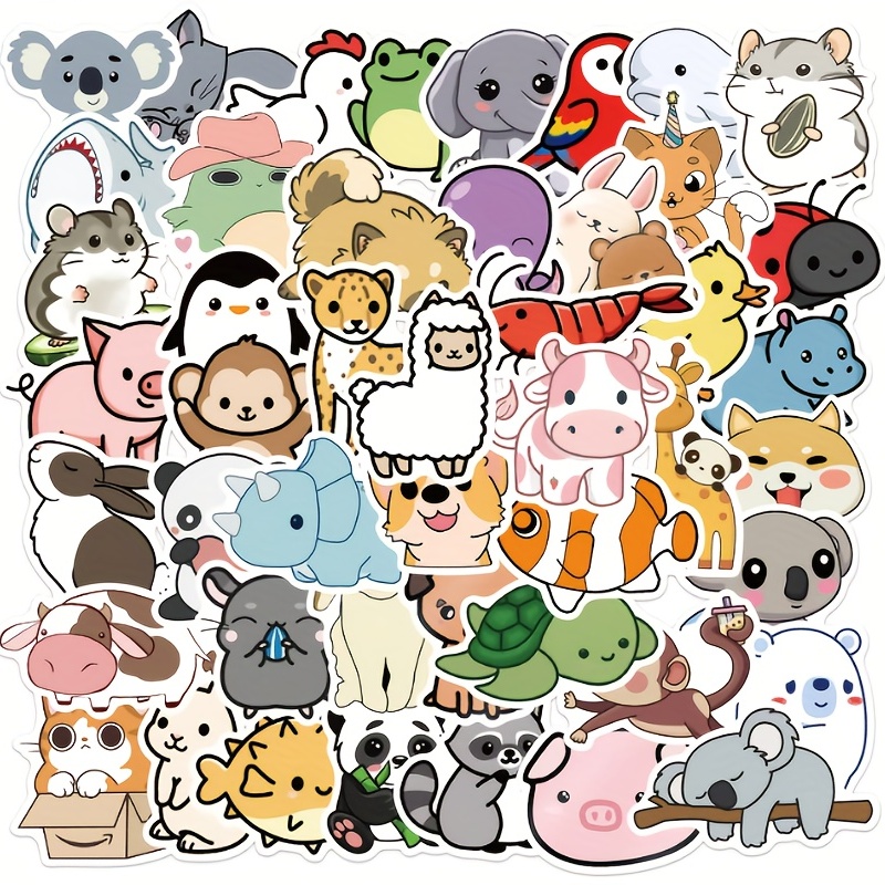 50 Cute Cartoon Raccoon Stickers Creative Mobile Phone Case - Temu