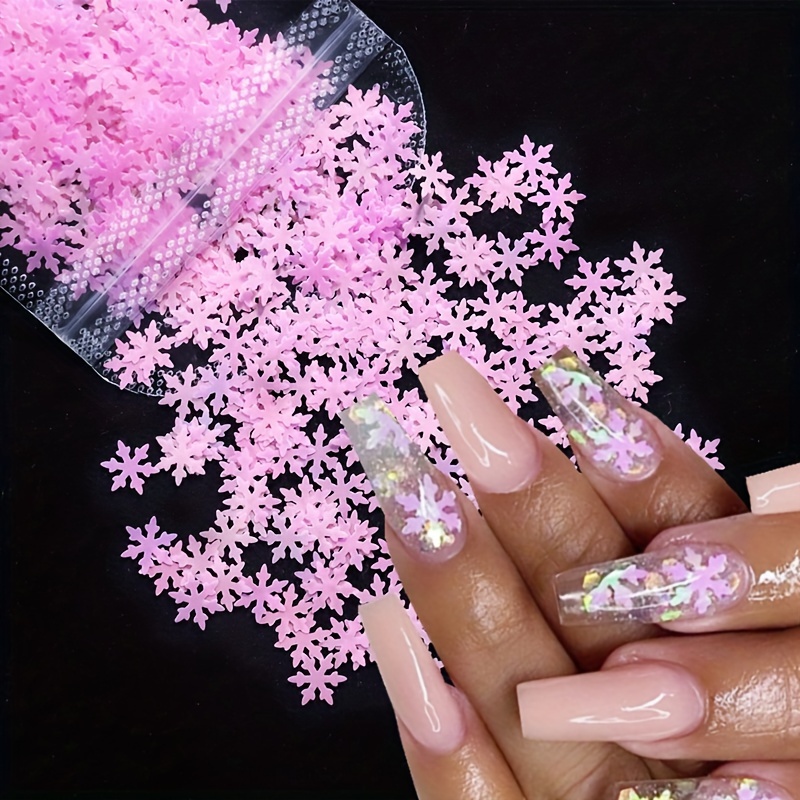 24 Pcs Snowflake Nail Art Charms Glitter 3D Crystals Diamonds Rhinesto –  TweezerCo