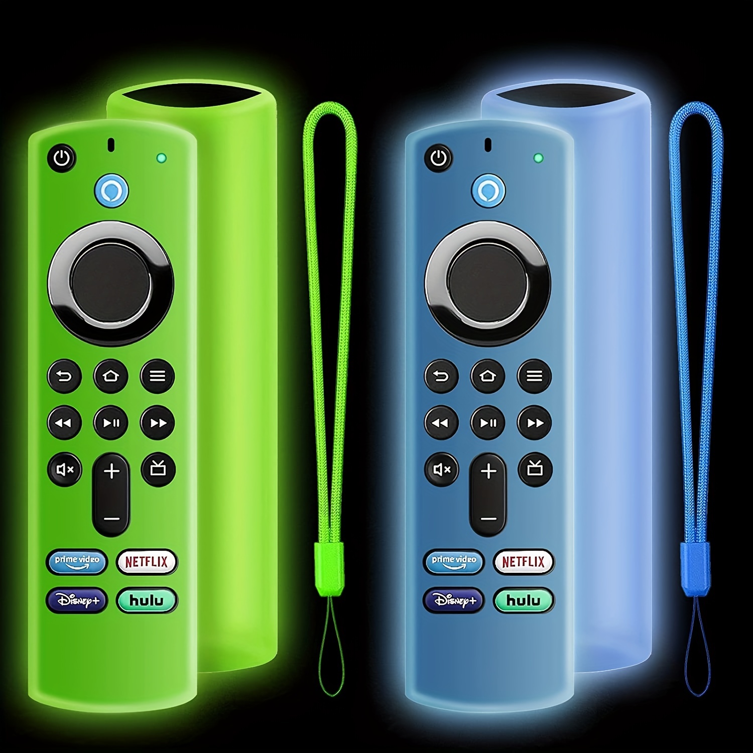Funda de silicona para Fire TV Stick 2023 4K Max 2ª/Fir TV Omni  Series/FireTV 4-Series Remote, Toshiba/Insignia FirTV con cordón (verde  brillante)