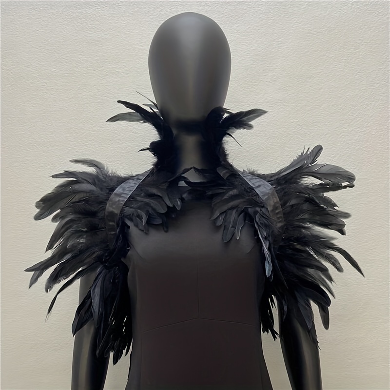 Feather Shawl DIY Carnival Feather Collar Carnival Costume Victorian Gothic  Cosplay Shoulder Wrap Cape Cosplay Costume Decor - AliExpress