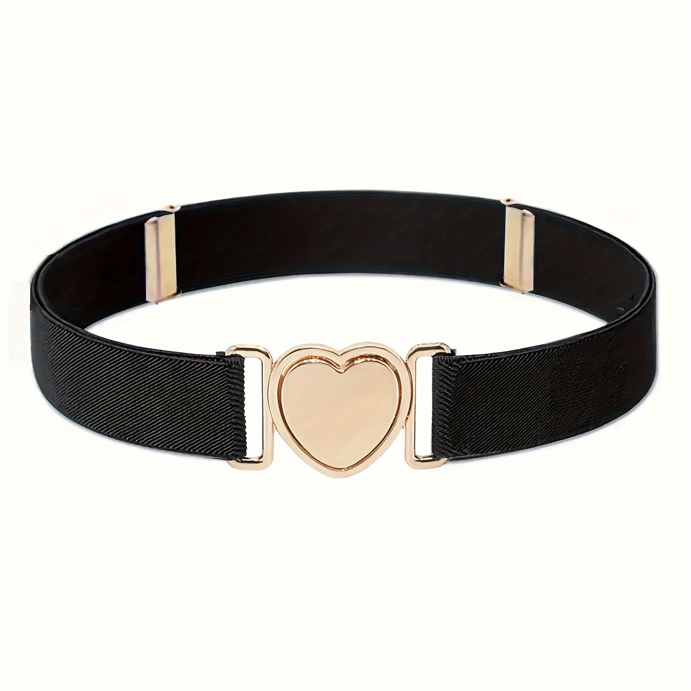Image of Adjustable Stretch Belt With Heart Shape | Trendy, , Suitable For Jeans And Dresses, Ferroalloy , Nilaixiu Brand