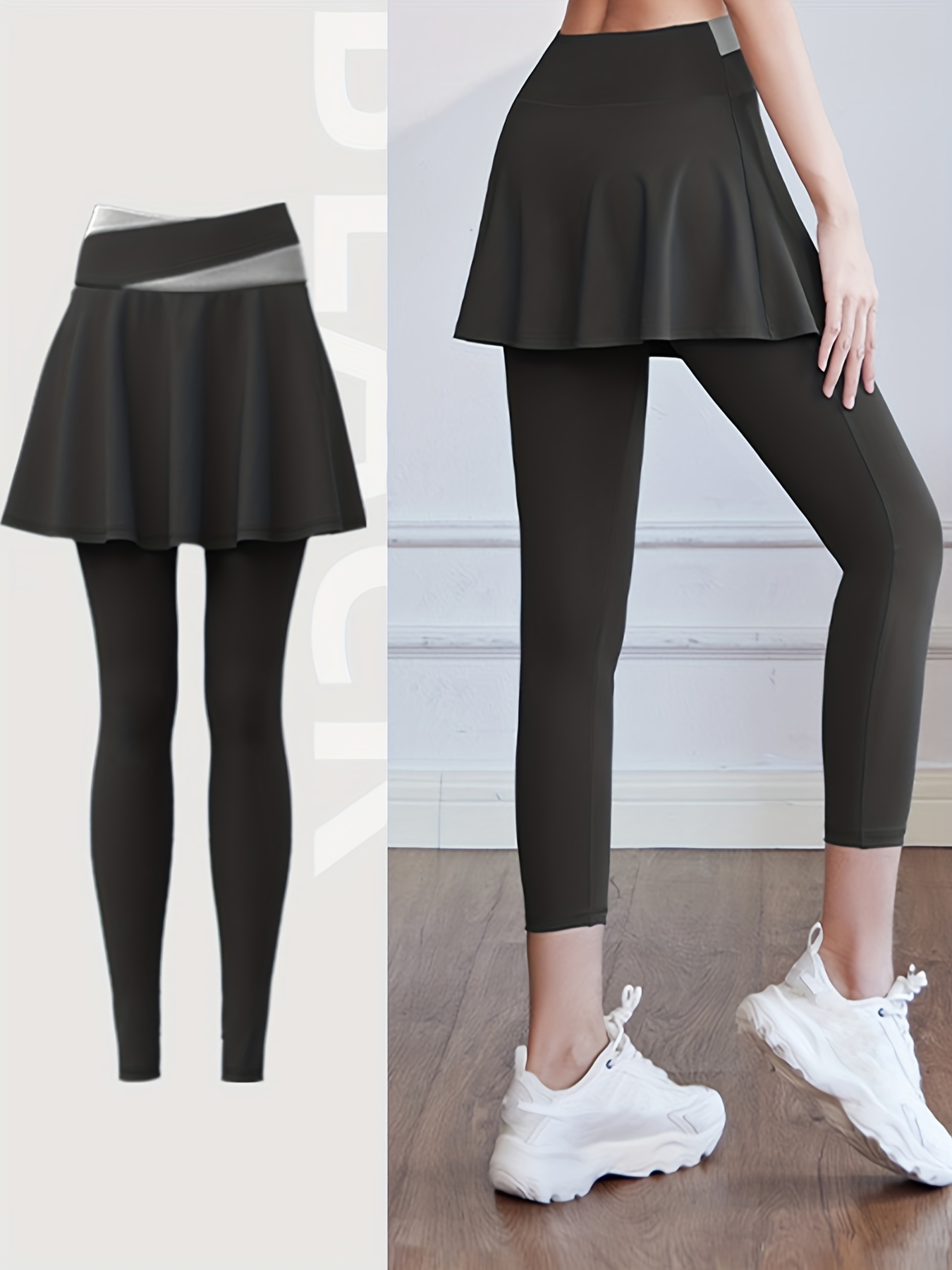 Women's 2-in-1 Sports Skirt with High Waist Leggings - Perfect for Tennis,  Golf, Running and Workout - Stylish and Comfortable Activewear