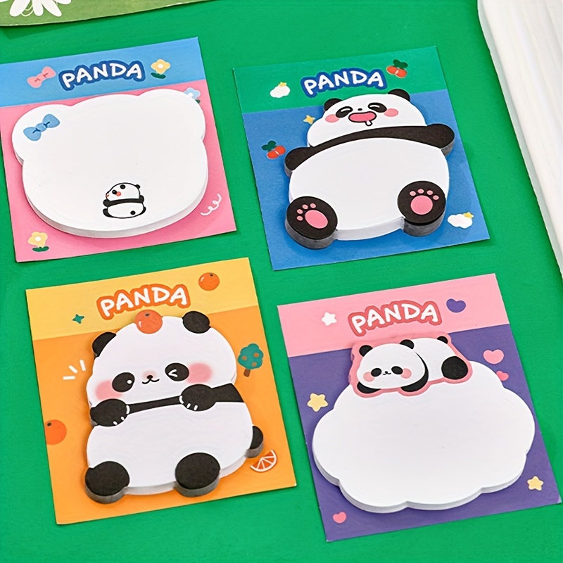 Cartoon Alien Panda Sticky Notes Cute Girly Heart Message - Temu