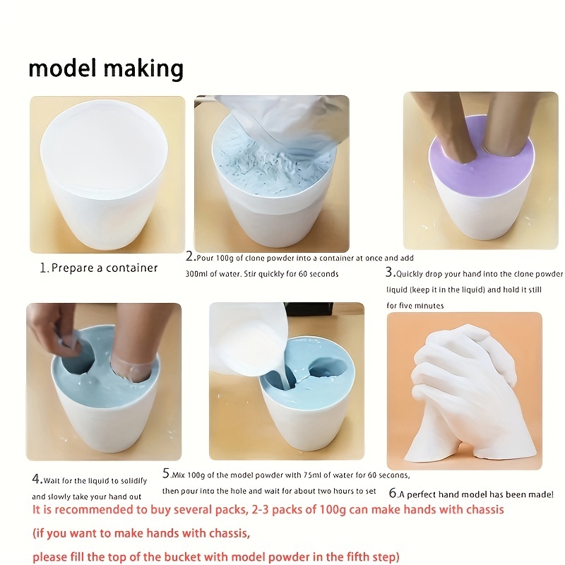 Kit de moule de main 3D pour le jour de Léon, modèle de poudre de clone,  modèle de main de couple, bébé, bricolage, empreinte de pied et de pied -  AliExpress