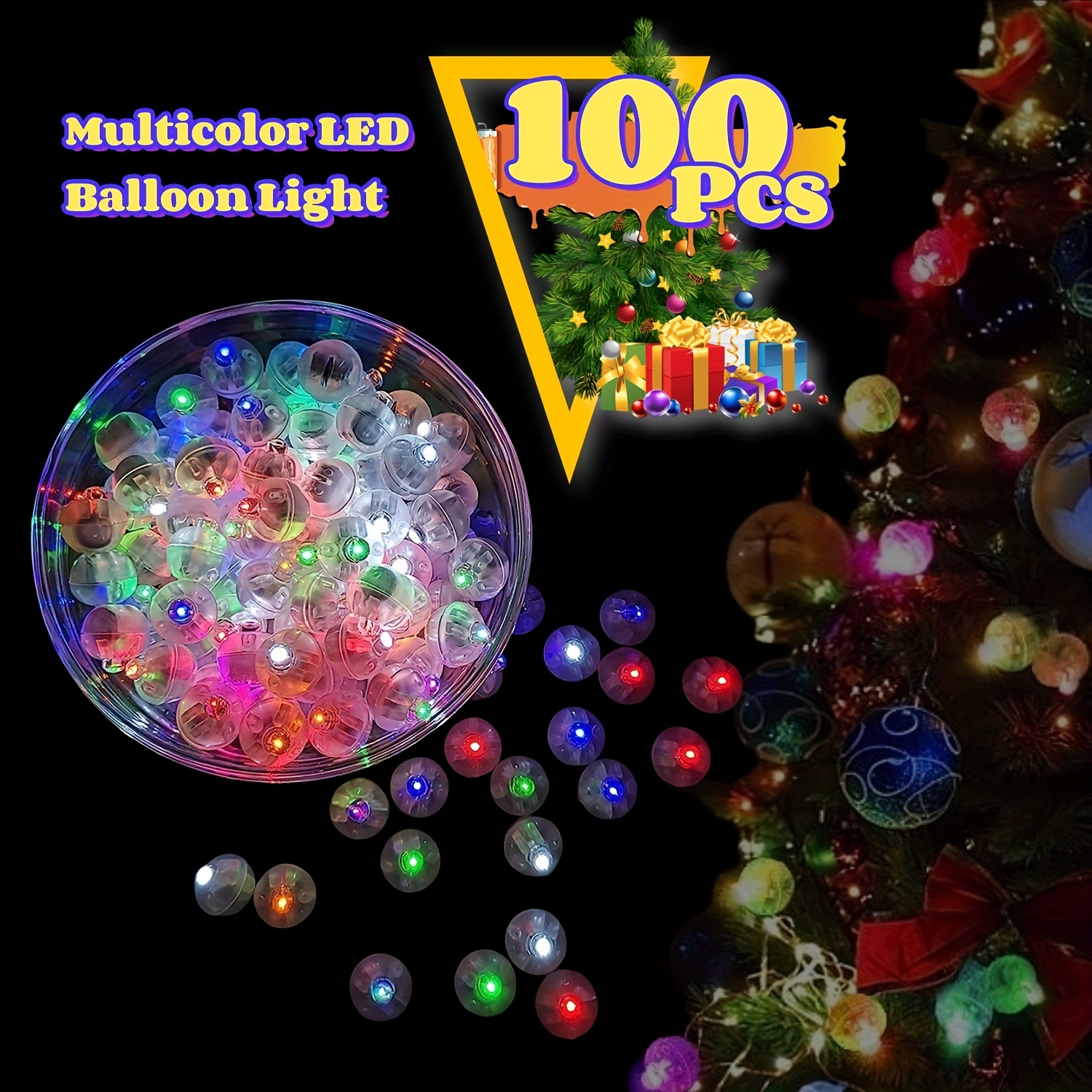 Linterna Pequeña Led ( 100 Unidades) Colores Mixtos