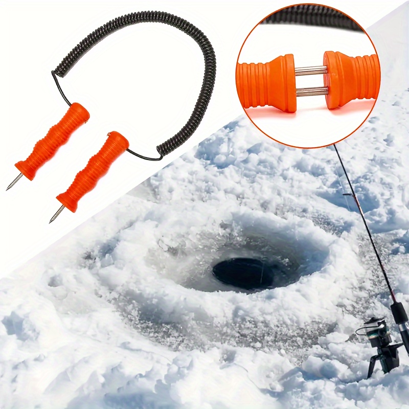 1pc ABS Portable Winter Ice Fishing Flag Marker, Fishing Rod Tip-Up, Ice  Fishing Tackle