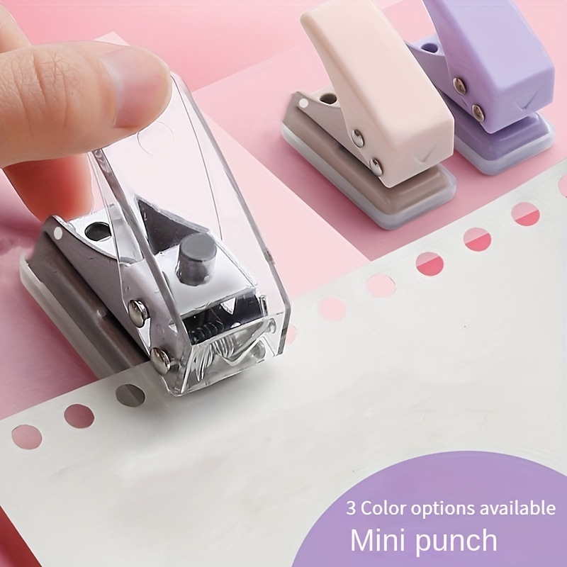 2pcs Paper Hole Punch Single Hole Puncher For Crafts Handheld Circle Hole  Punch for Loose-leaf Paper