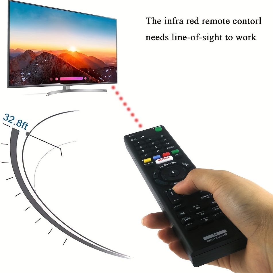 Sony, RMT-TX100U, control remoto original para Smart TV, LED, con Netflix