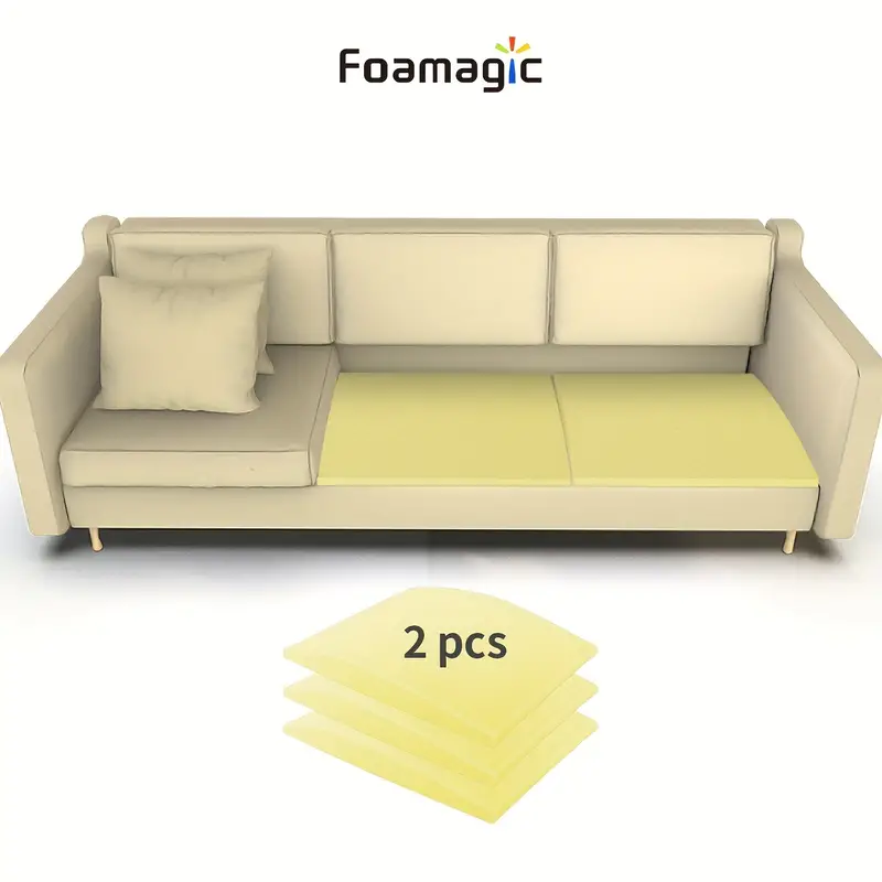 1/2/3pcs Foamagic 20 X 20 Foam Cushion Couch Cushion Support, Curve  Furniture Seat Support, High-Density Sag Repair Replacement For Sofa Couch  Loves