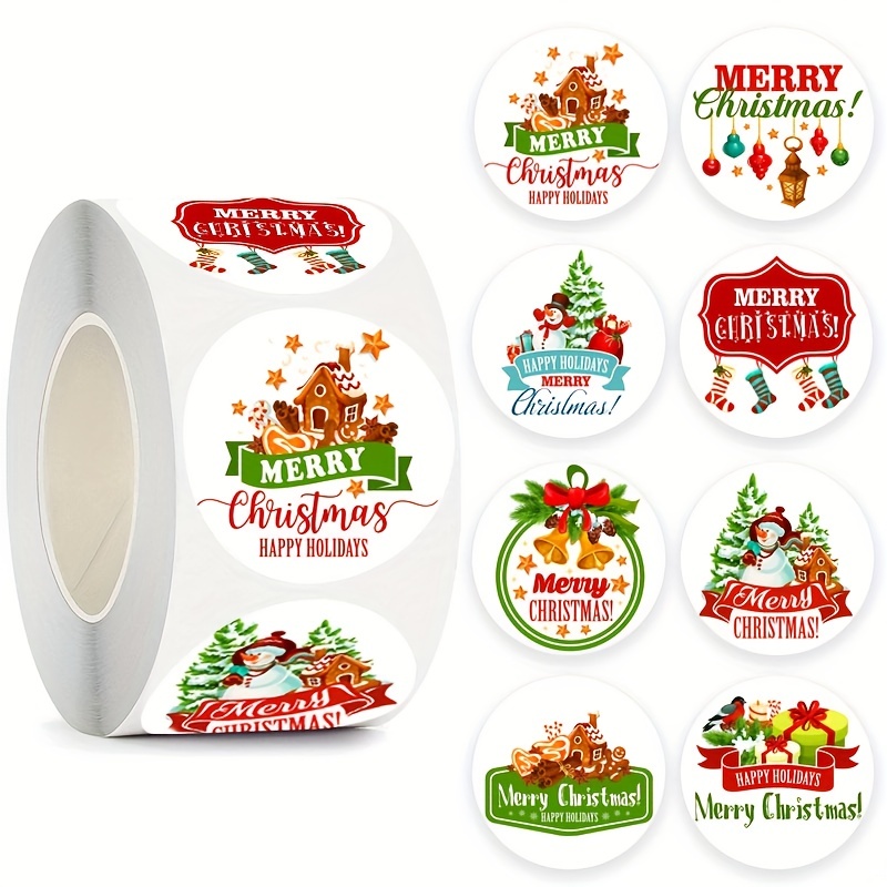 1-24 Number Merry Christmas Advent Calendar Number Stickers Paper Label  Gift