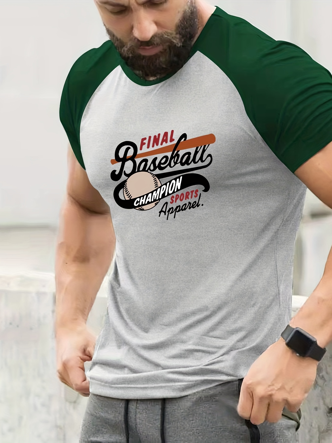 Mens Baseball T-Shirt Jersey Team Uniform Sports Raglan Fashion Hip POP  Casual