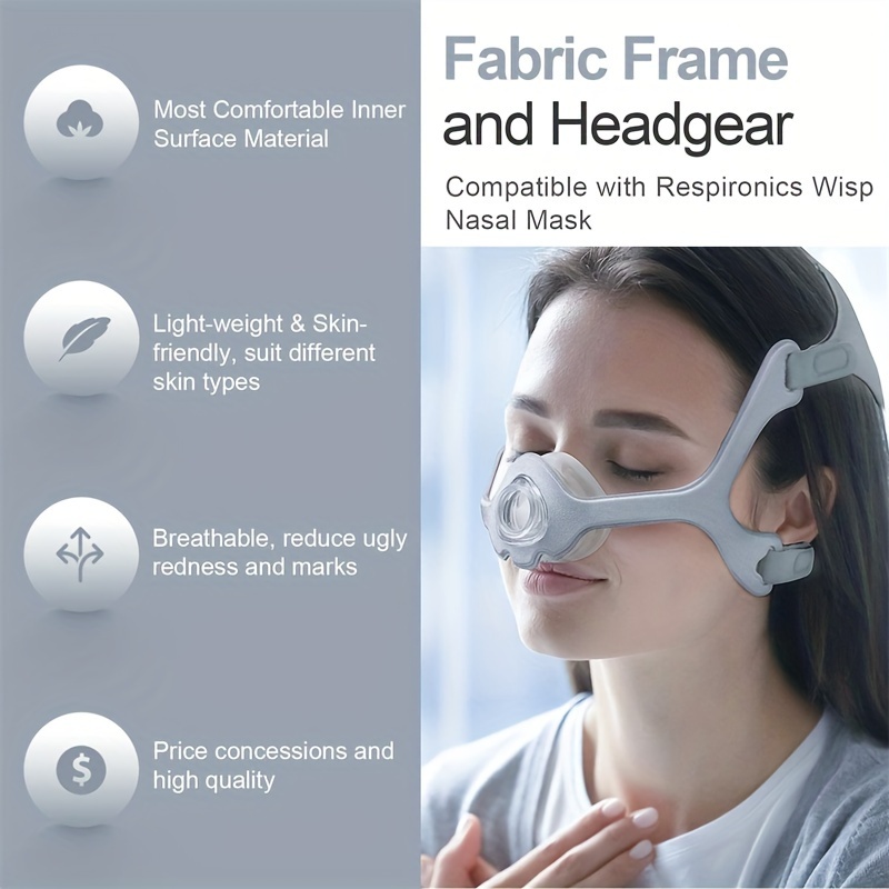 CPAP Wisp Headgear compatible con máscara Wisp CPAP – Reemplaza Wisp  Philips Respironics Headgear – Casco CPAP para máscara nasal Wisp CPAP –
