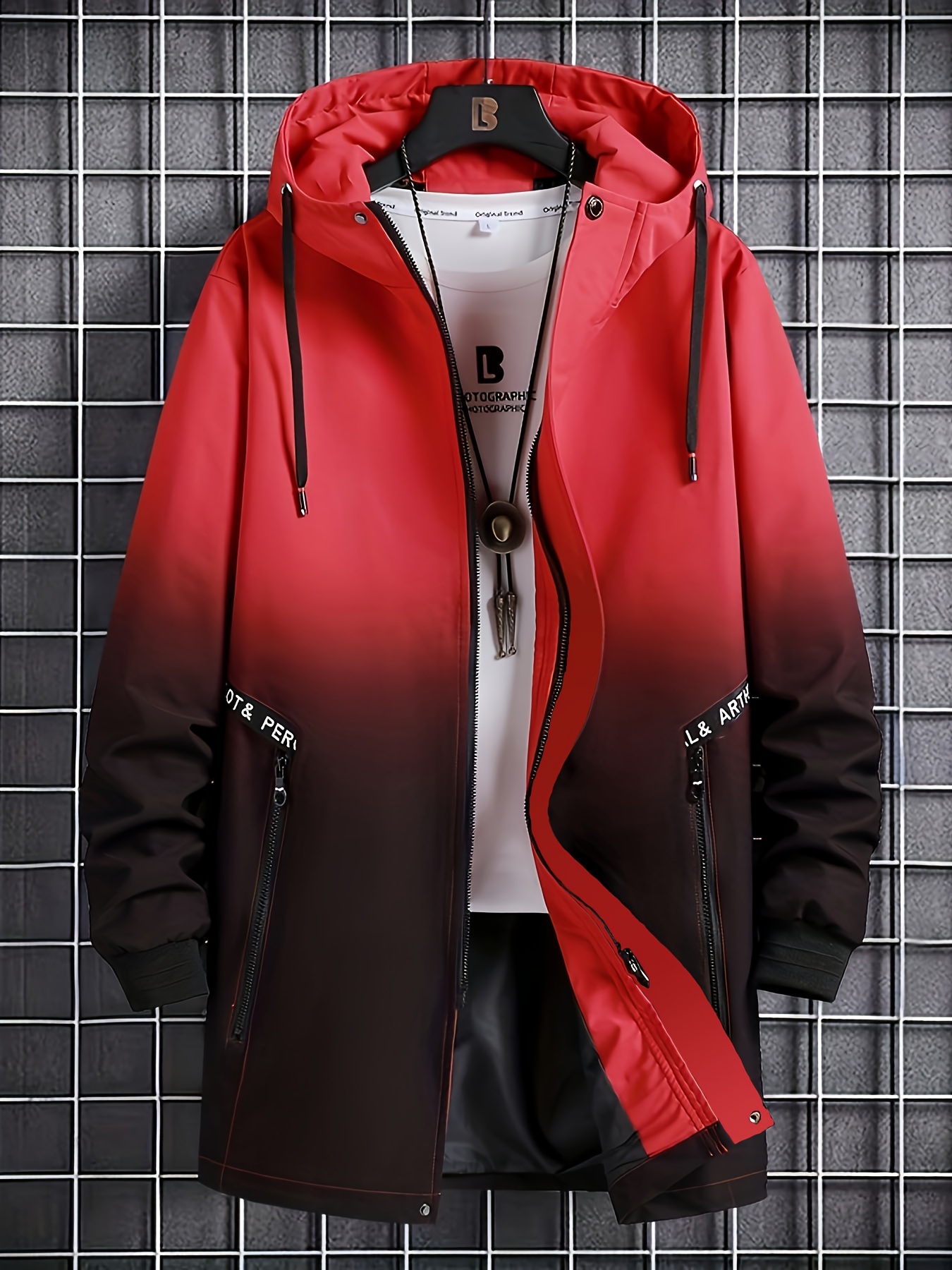 Abrigo de lana liso de talla * Tops elegantes a la moda, chaqueta con  botones para Otoño Invierno, ropa para hombre