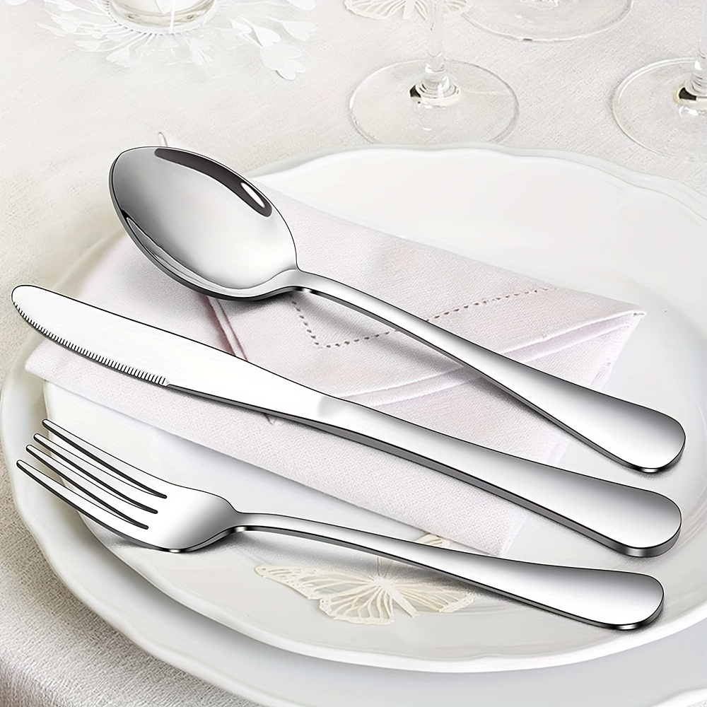 Silverware Flatware Set For 6 Stainless Steel Eating - Temu