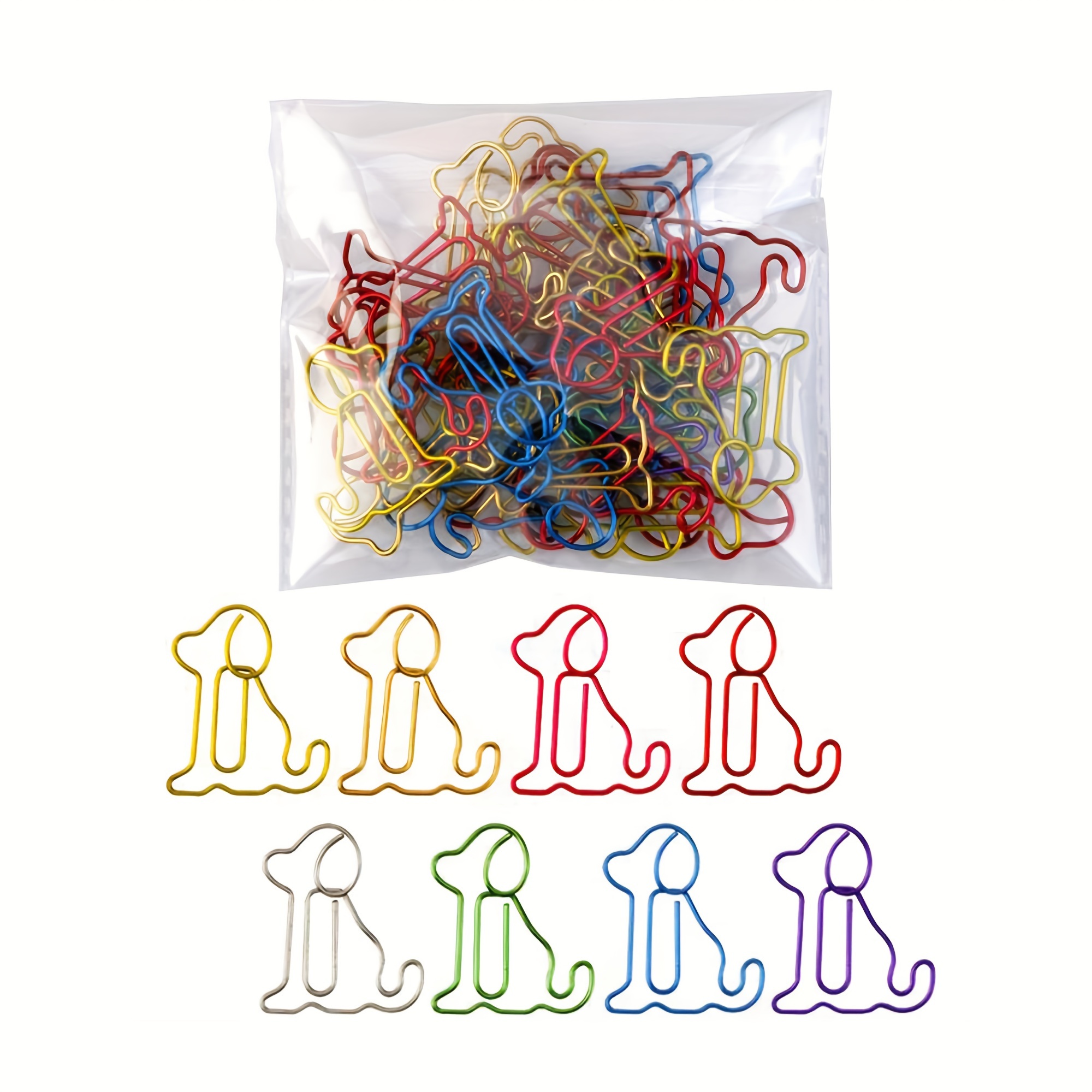 50pcs Heart Shape Paper Clips Multicolor Metal Clip Heart Bookmark Binder  Clip Marking Clips Patchwork Office Shool Stationery