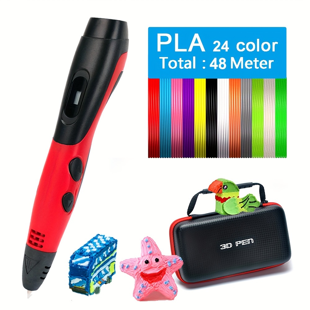 06a Super 3d Printing Pen With 24 Colors Pla Filament - Temu