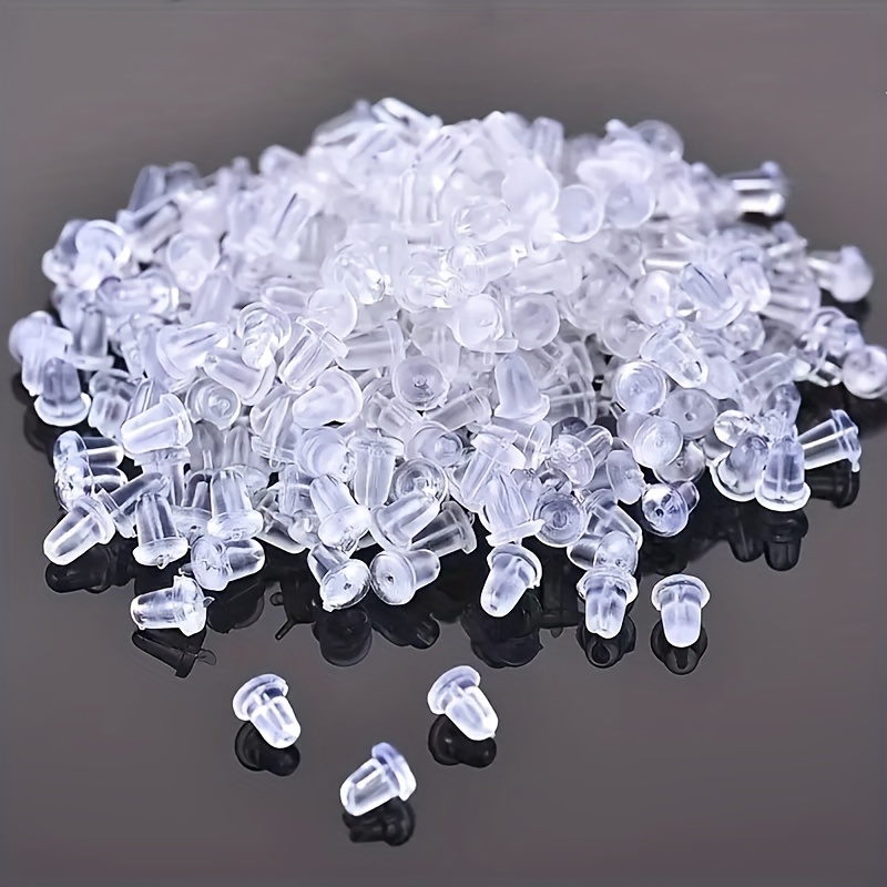 450Pcs Earring Backs, 10 Styles Earring Stoppers Clear Earrings Backs  Earring Safety Backs Rubber Plastic Butterfly Shape with Storage Box for  Women's DIY Jewelry Supplies