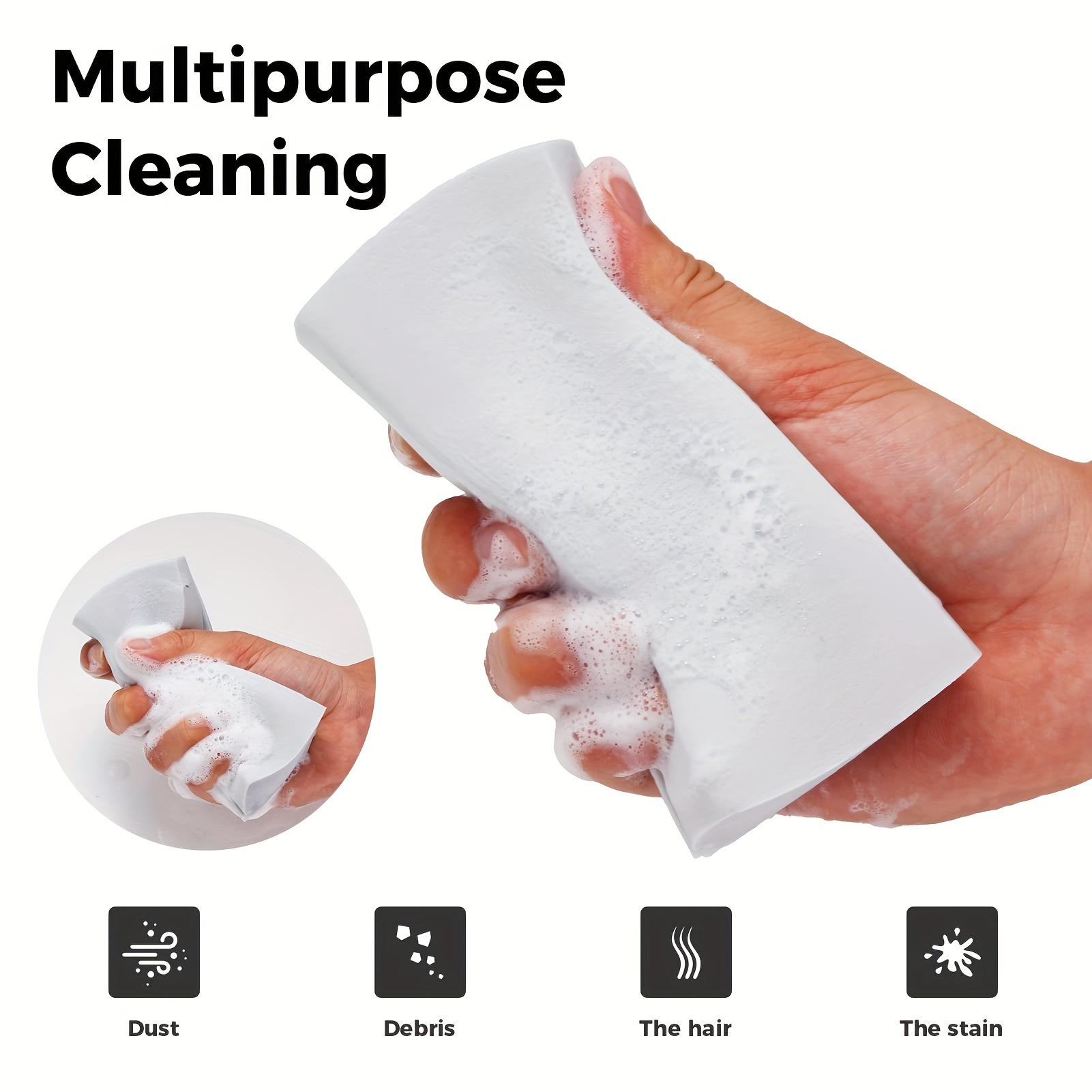 Damp Clean Duster Sponge Sponge Cleaning Brush Dust Removal - Temu