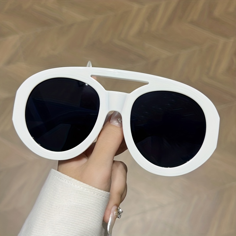 Oversized Top Bar Gradient Sunglasses Y2K