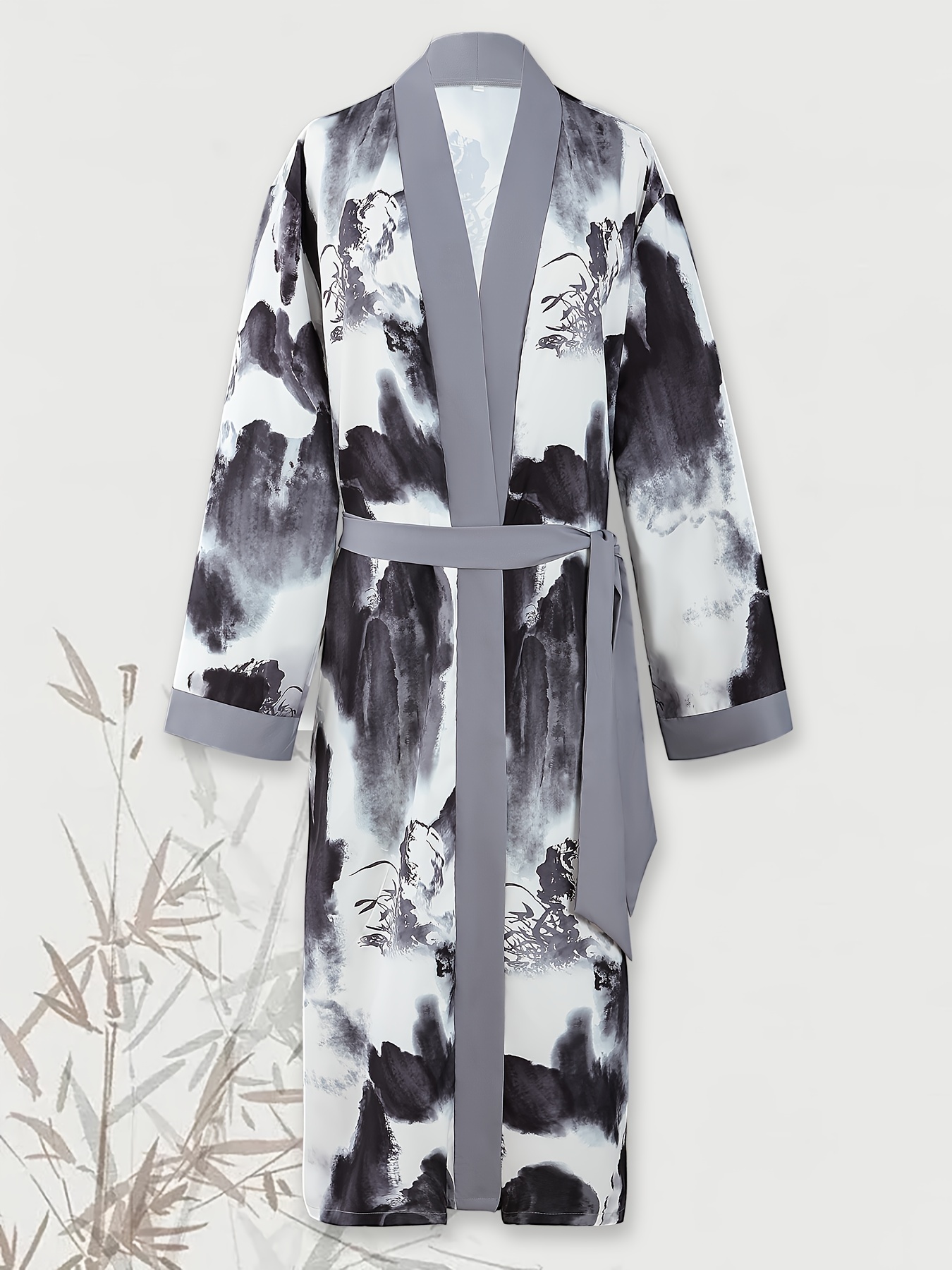 Men Satin Coat Top Shirt Kimono Outerwear Robe Dragon Casual Yukata Ethnic  Baggy