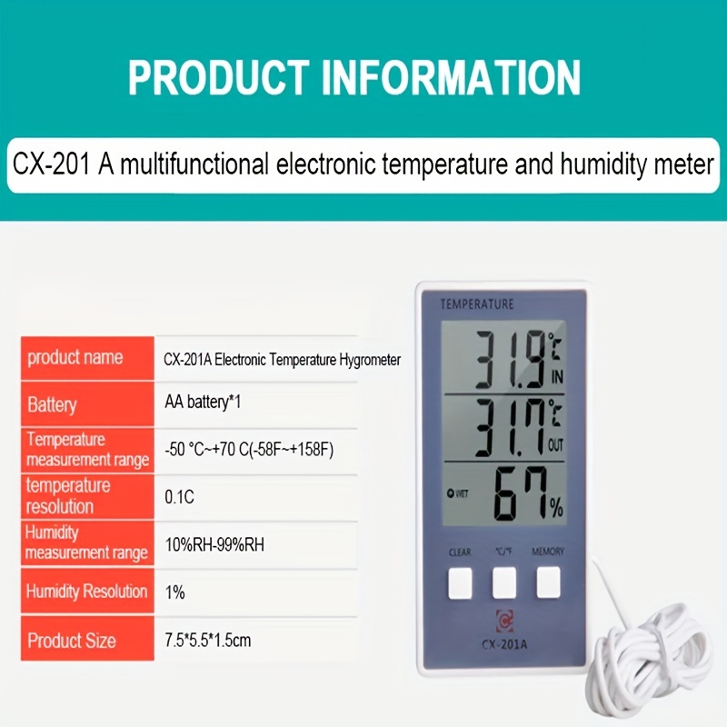 Thermometer Raumtemperatur Digital Temperaturrmessgerät Fühler