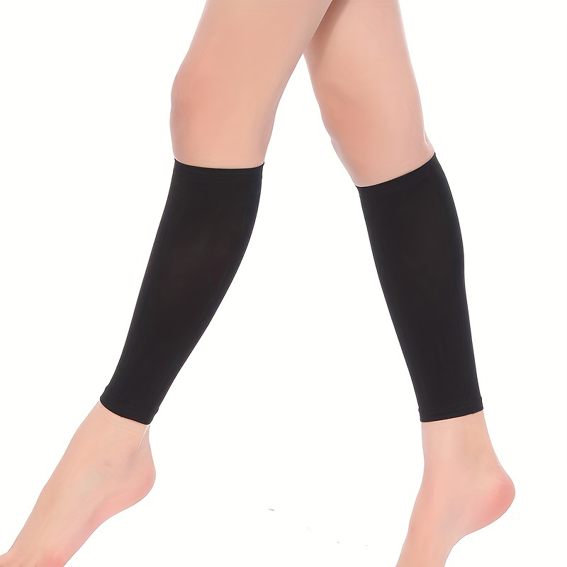 Manga de compresión de pantorrilla para mujer, 2 pares de 15-20 mmHg, con  soporte de pantorrilla, medias de compresión sin pies para férulas de