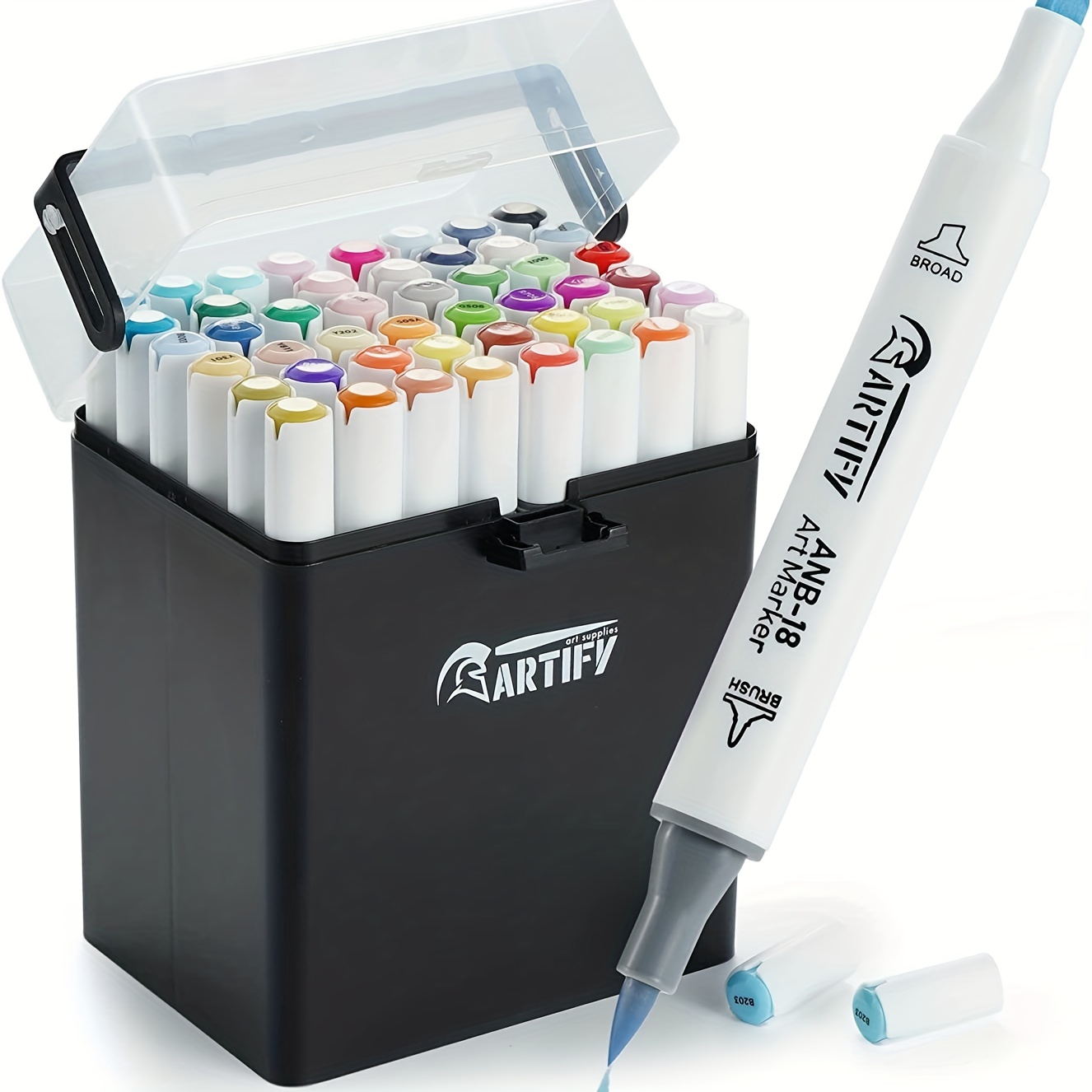 Artify Art Supplies Artify 6 Pcs Alcohol Brush Markers, Brush Chisel