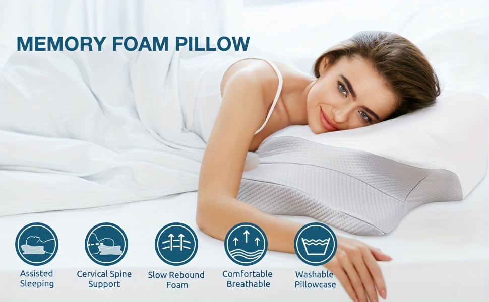 Cervical Pillow For Neck Odorless Contour Memory Foam - Temu Austria