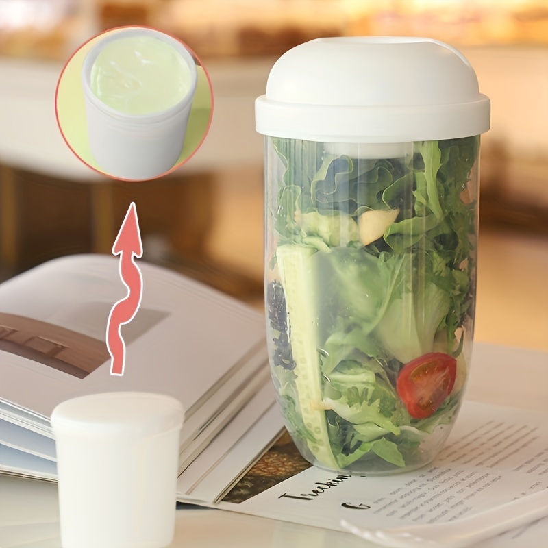 Keep Fit Salad Meal Shaker Cup, Salad Container For Lunch, Portable Fruit  And Vegetable Salad Cups, Food Container With Fork And Salad Dressing  Holder, Kitchen Accessories, Travel Accessories - Temu