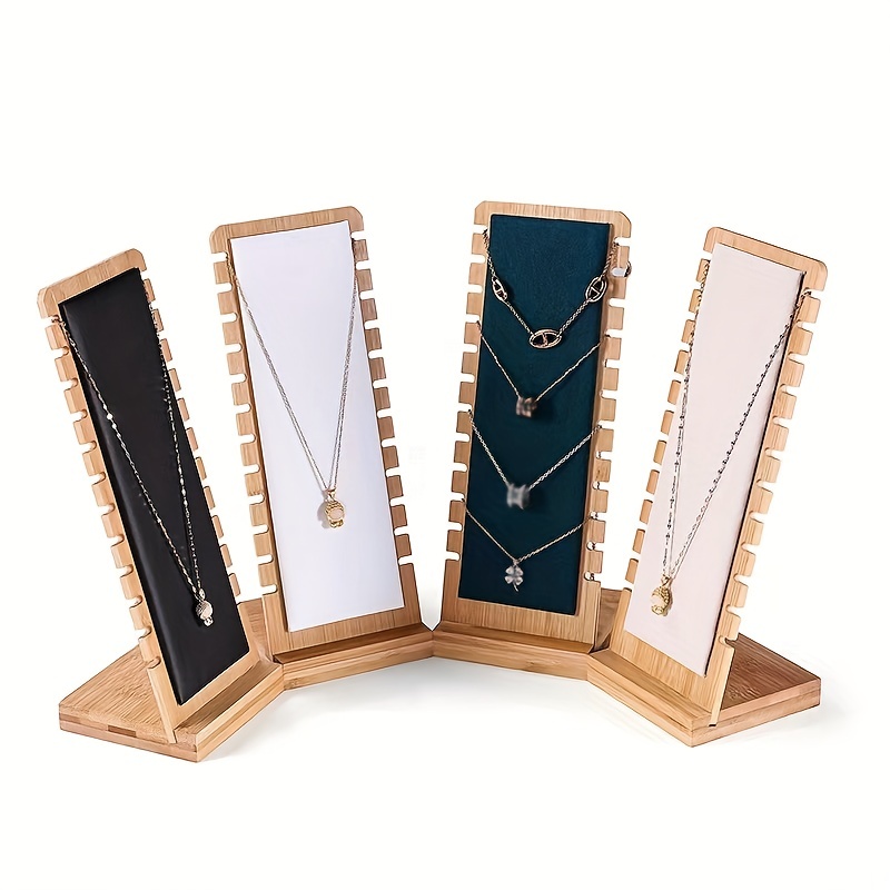Variant Wooden 5-tier Ladder Jewelry Rack Desktop Earring Storage Ring  Bracelet Necklace Jewelry Display Rack