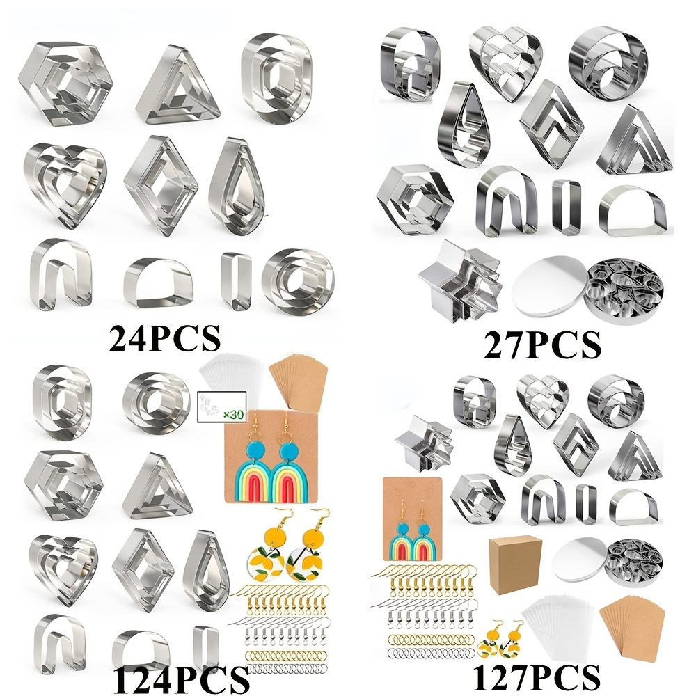 27pcs Polymer Clay Earring Molds