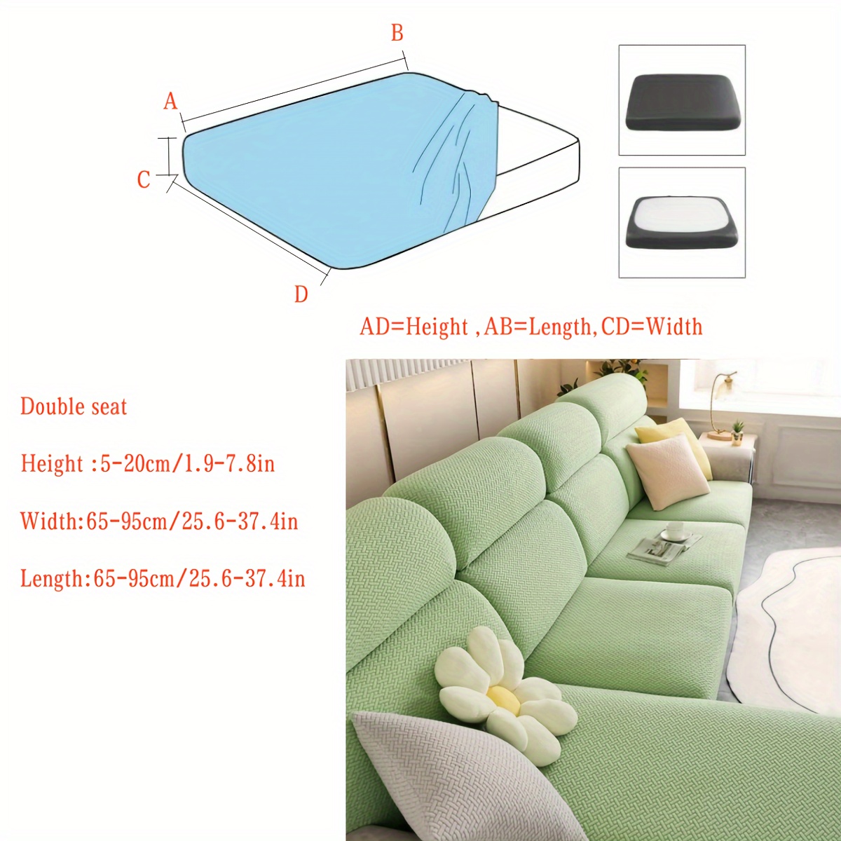 Elastic Sofa Slipcover Simple Thickening Anti cat Scratch - Temu